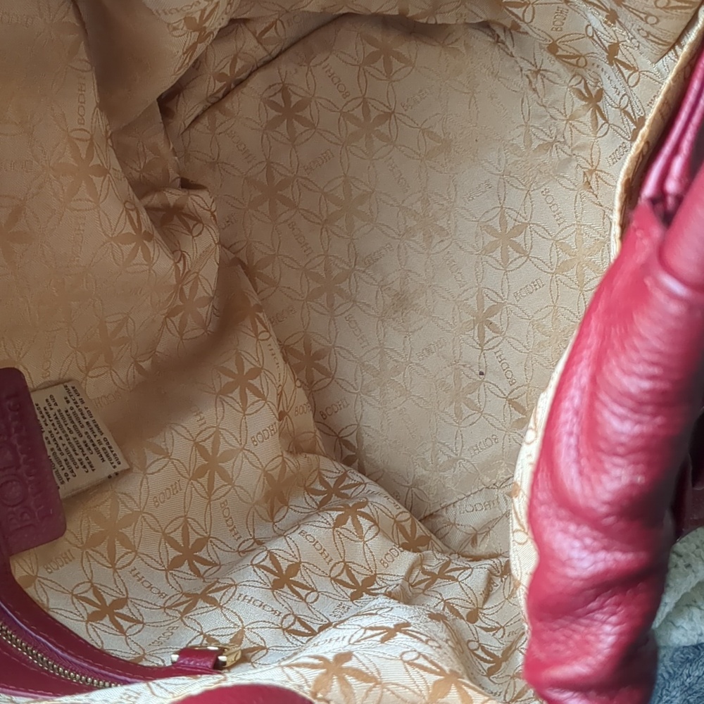Bodhi Red Leather Satchel Handbag. - Picture 6 of 9